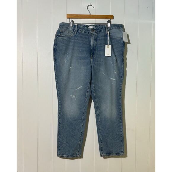 Good American Good Classic Jeans New – Hi-Rise Skinnyish Fit Distressed Size 15 - Picture 2 of 12